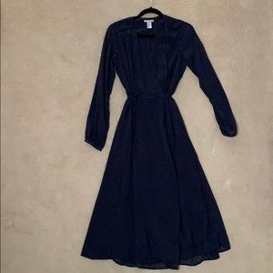 H&M knee length long sleeve wrap dress